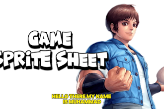 2d game asset character sprite sheets, backgrounds
