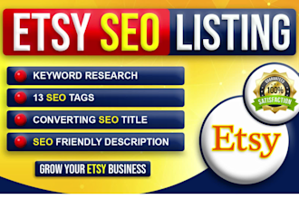do etsy SEO for your etsy product listings to increase etsy sales