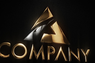 create luxury gold and silver video intro logo animation in 4k