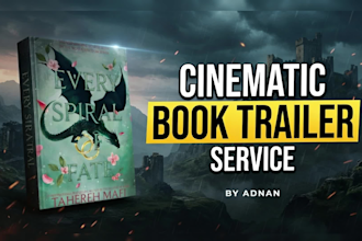 create a cinematic book trailer, book teaser, kdp book trailer