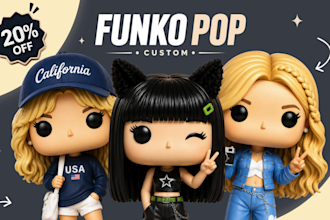 create 3d funko pop character modeling ready for 3d printing
