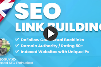 build high quality dofollow backlinks and provide SEO link building