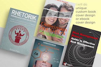 do unique custom book cover design or ebook cover design