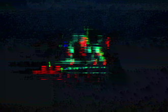 create short glitch logo reveal