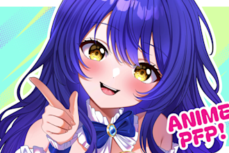 draw anime pfp art for your discord or twitter