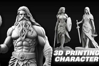 sculpt 3d model, toys, action figure and character for 3d printing and rendering
