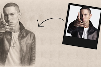 turn your photo into a realistic pencil sketch
