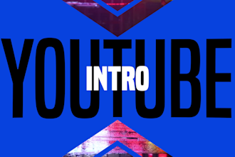 create unique youtube podcast intro and video trailer in 4k, logo animation