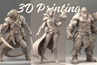 sculpt high quality 3d characters, miniatures, and action figures