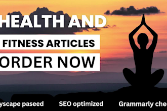 write health and fitness, dietician, and fashion blogs