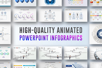 design animated process diagrams and timeline infographics in powerpoint