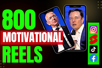 create 800 viral motivational youtube shorts videos and tiktok, instagram reels