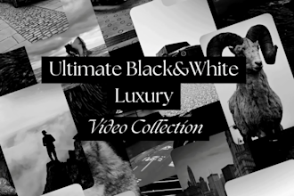 give you 900 HQ black white luxury life, car, money videos for viral content