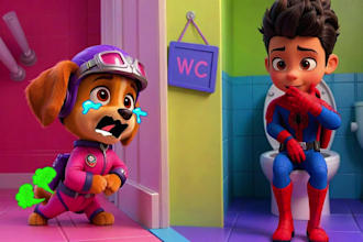 do viral custom 2d kids animation, kids song, nursery rhymes, ai animation video