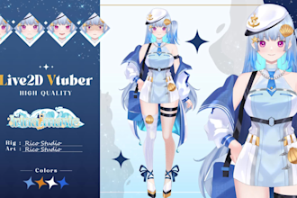 make vtuber model anime live2d and rigging professionally