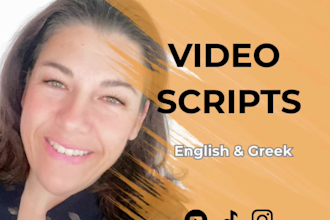 write engaging youtube, tik tok and video scripts