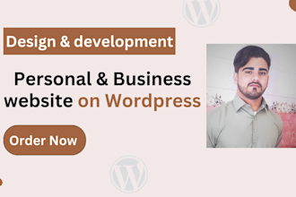 build a personal portfolio website, or business website with wordpress