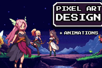 create pixel art tilesets character sprites 2d sprite sheet animation rpg maker