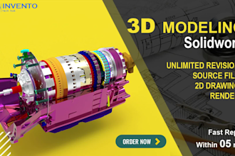 design cad 3d model step stl 3ds dxf fbx obj dwg with solidworks