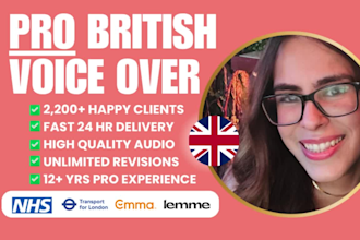 record a british female voice over