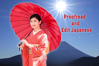 proofread and edit writing as a native japanese speaker