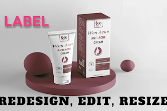 redesign, edit, update, and modify your label and packaging