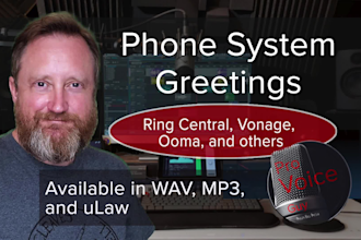 record your phone system greeting, on hold, voicemail, IVR