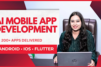 ai mobile app development, android, ios app development as flutter developer