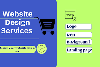do website logo, icon,background and landing page design
