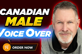 record a deep natural friendly canadian male voice over