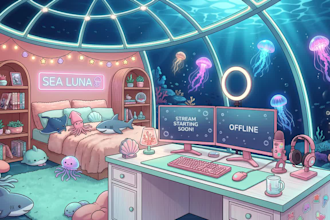 create custom animated vtuber background with matching bgm