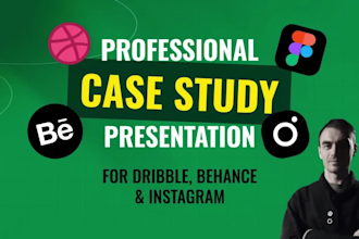 design a professional dribble or behance case study