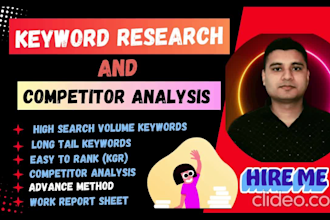 provide perfect SEO keyword research and competitors analysis