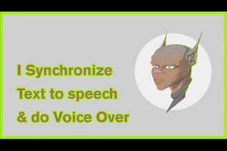 do voice over and synchronize text to speech in eng and ger