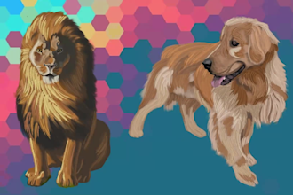 paint your pet with a digital oil technique