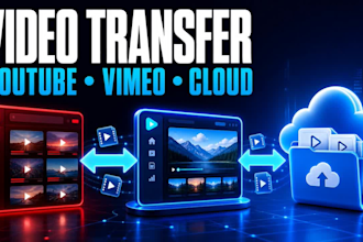 transfer videos between youtube, vimeo and cloud storage