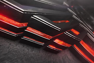 create 3d logo custom animation in 4k
