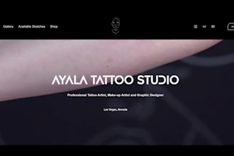 tattoo website design shopify booking tattoo artist website