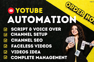 do complete youtube automation , video creation and management