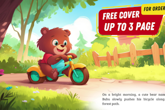 draw professional children story book illustration and cover