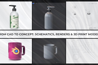 do 3d cad designs, parametric models and schematics