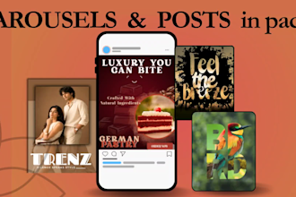 design engaging insta and linkedin carousels and posts