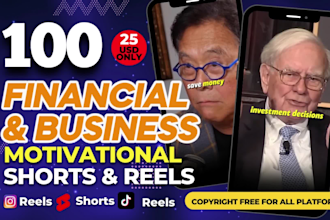 do viral business and finance motivational youtube shorts videos, instagram reel