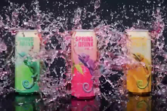 create 3d product water simulation, 3d product animation using houdini