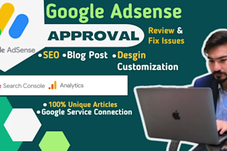 design google adsense approval website and write 16 articles