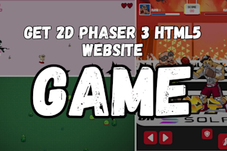 develop a 2d HTML5 website video game with phaser