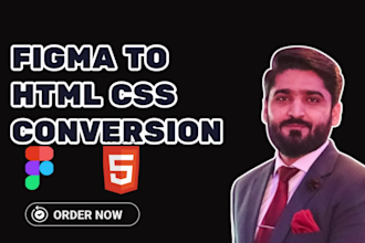 do figma to HTML, PSD to HTML, sketch to HTML responsive website development