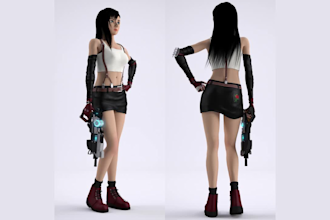 do 3d hi poly and low poly character modelling