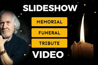 create a memorial video tribute funeral photo slideshow