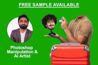 do photoshop image manipulation and ai product photos